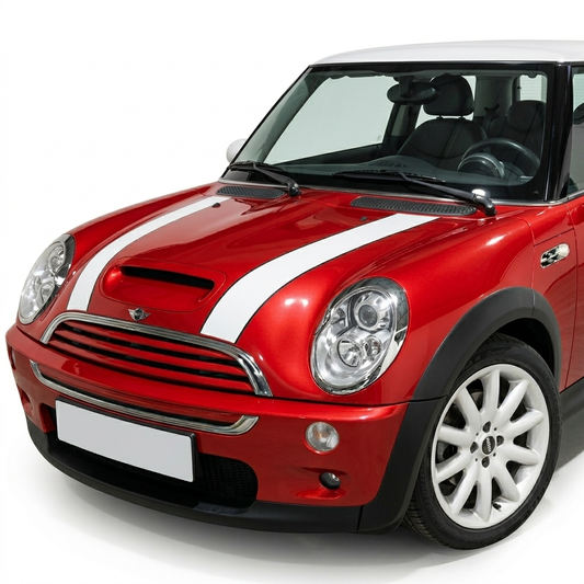 Self-adhesive Vinyl Bonnet Stripes with Pinstripe for Mini R50, R52, R53 2002-2008