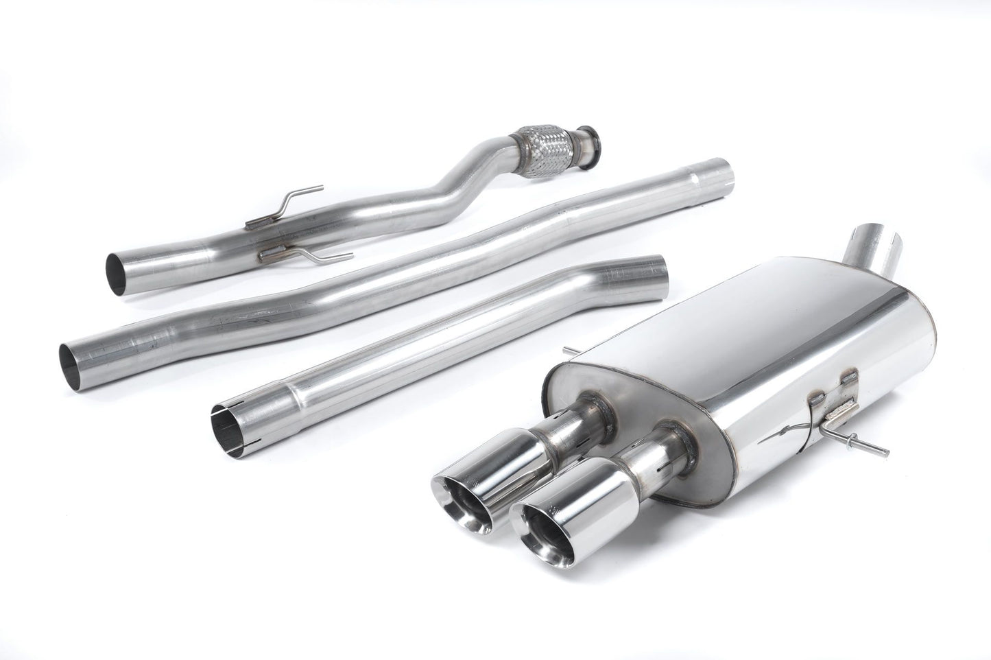 Milltek 2.5" Cat-back Exhaust Non-Resonated Round Tailpipes - Mini Mk2 (R58) Cooper S Coup SSXM025