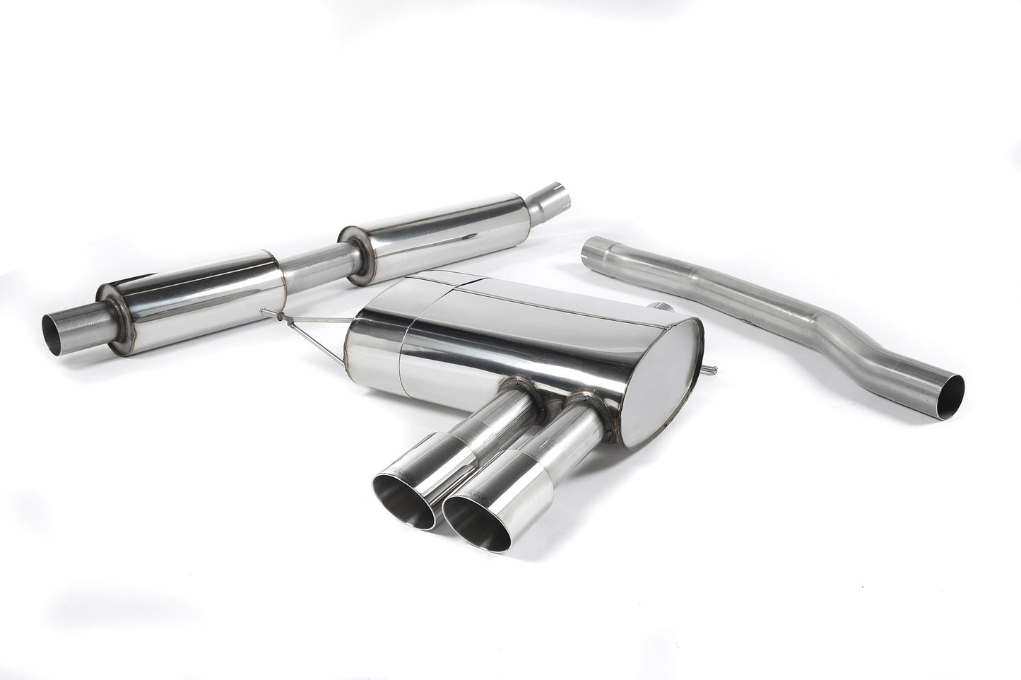Milltek 2.75" Cat-back Resonated, Polished Tips - Mini F56 Cooper S Turbo (UK/EU) (14-on) SSXM407