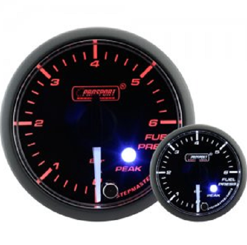 Prosport 52mm Clear Lens Stepper Motor (Peak) Fuel Pressure Gauge (BAR)