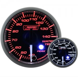 Prosport 52mm Clear Lens Stepper Motor (Peak) Water Temp Gauge