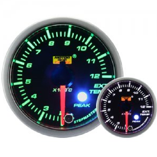 Prosport 52mm Green Stepper Motor (Peak) Exhaust Gas Temperature Gauge