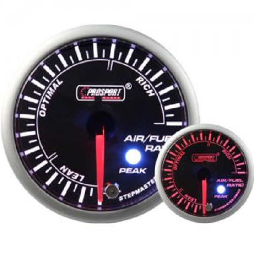 Prosport Smoked Stepper Motor (Peak) Air/Fuel Ratio Gauge