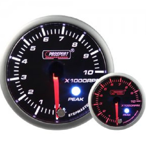Prosport Smoked Stepper Motor (Peak) Rev Counter (0-10,000 rpm)