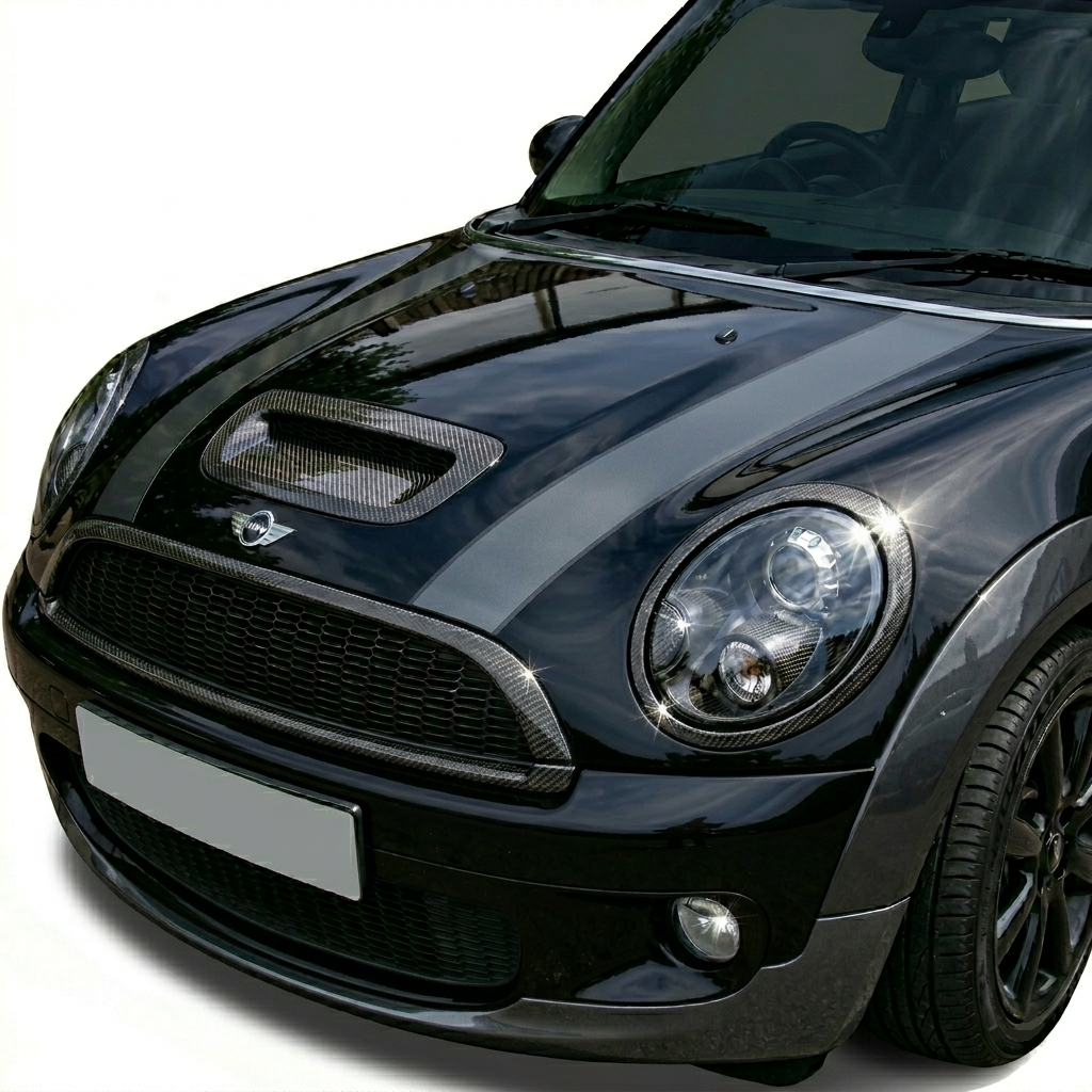 Mini Cooper 2007-2015 R55, R56, R57 Self Adhesive Vinyl Bonnet Stripes in a Range of Colours