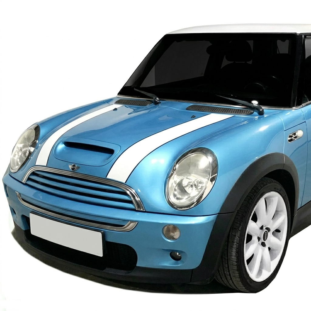 Self-adhesive Vinyl Bonnet Stripes with Pinstripe for Mini R50, R52, R53 2002-2008