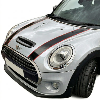Mini Cooper 2014-2024 F55, F56, F57 Self Adhesive Vinyl Bonnet Stripes in a Range of Colours
