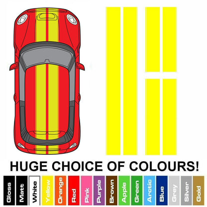 MINI 2002-2025 All Models - Bonnet, Roof & Boot Self Adhesive Vinyl Bonnet Stripes in a Range of Colours