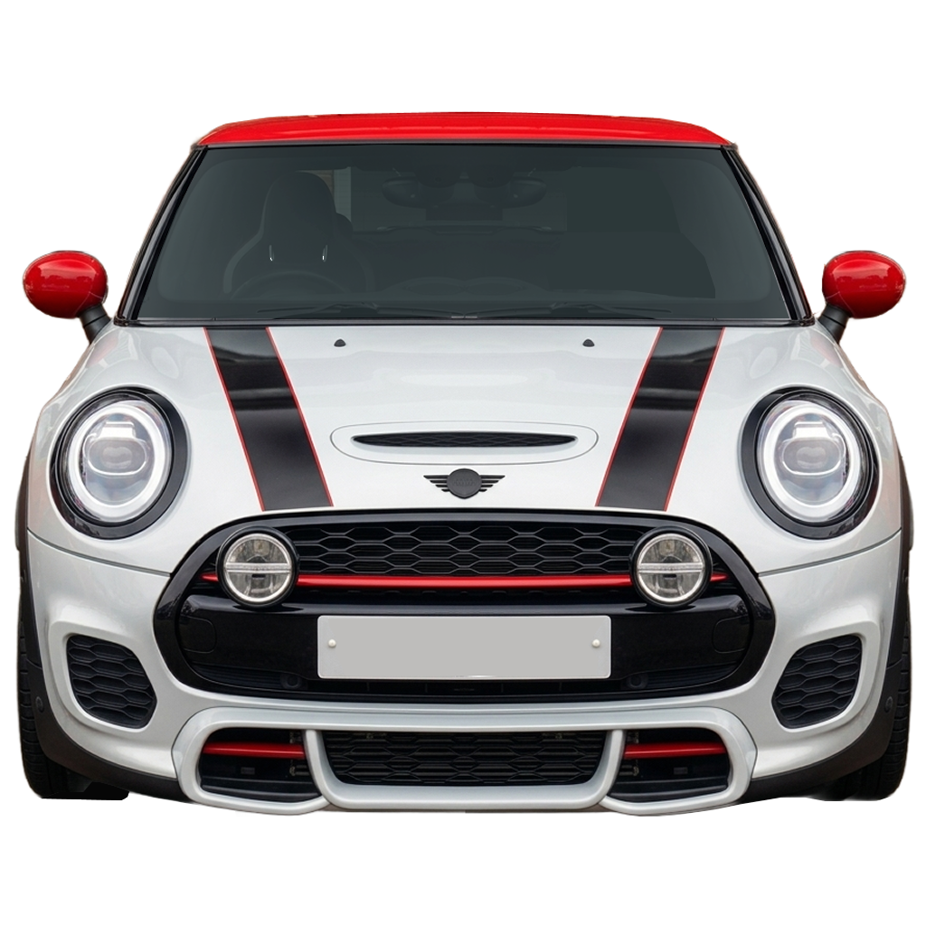 Mini Bonnet Stripes 2002-2026 Trim to Size Self Adhesive Vinyl Bonnet Stripes in a Range of Colours