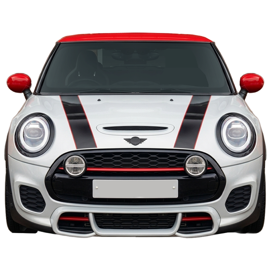 Mini Bonnet Stripes 2002-2026 Trim to Size Self Adhesive Vinyl Bonnet Stripes in a Range of Colours