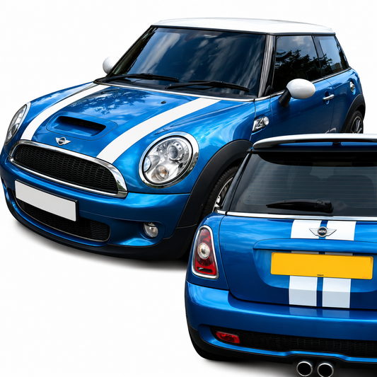 Mini Bonnet & Boot Stripes 2002-2025 All Models Self Adhesive Vinyl Bonnet Stripes in a Range of Colours