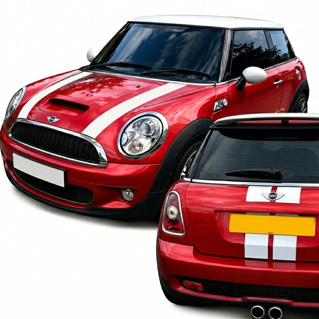 Mini Bonnet & Boot Stripes 2002-2025 All Models Self Adhesive Vinyl Bonnet Stripes in a Range of Colours