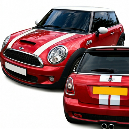 Mini Bonnet & Boot Stripes 2002-2025 All Models Self Adhesive Vinyl Bonnet Stripes in a Range of Colours