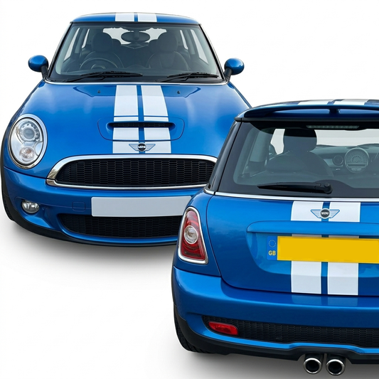 Mini Cooper S 2007-2015 R55, R56, R57 18 Piece Viper Style Self-Adhesive Vinyl Full Car Stripes Kit in a Range of Colours