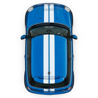 Mini Cooper S 2007-2015 R55, R56, R57 18 Piece Viper Style Self-Adhesive Vinyl Full Car Stripes Kit in a Range of Colours