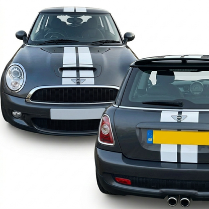 Mini Cooper S 2007-2015 R55, R56, R57 18 Piece Viper Style Self-Adhesive Vinyl Full Car Stripes Kit in a Range of Colours