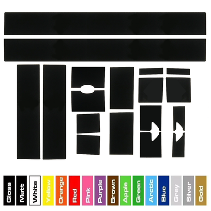 Mini Cooper S 2007-2015 R55, R56, R57 18 Piece Viper Style Self-Adhesive Vinyl Full Car Stripes Kit in a Range of Colours