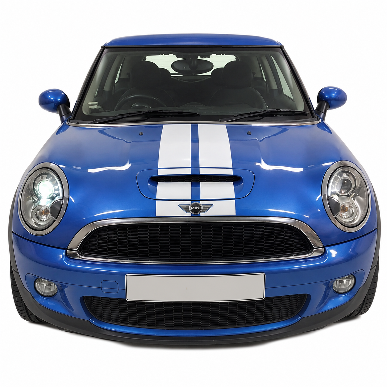 Mini Viper Style Bonnet Stripes R55, R56, R57 2007-2015 — 8 Piece Kit