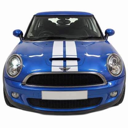 Mini Viper Style Bonnet Stripes R55, R56, R57 2007-2015 — 8 Piece Kit