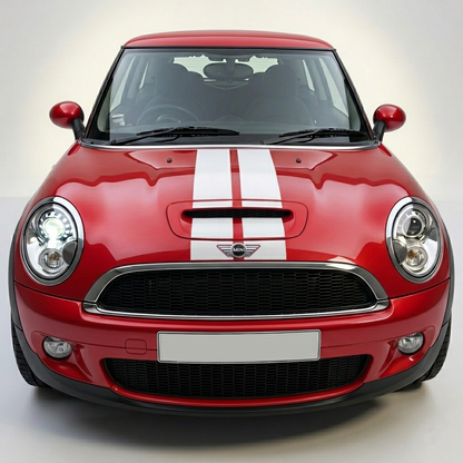 Mini Cooper S 2007-2015 R55, R56, R57 8 Piece Viper Style Self Adhesive Vinyl Bonnet Stripes in a Range of Colours