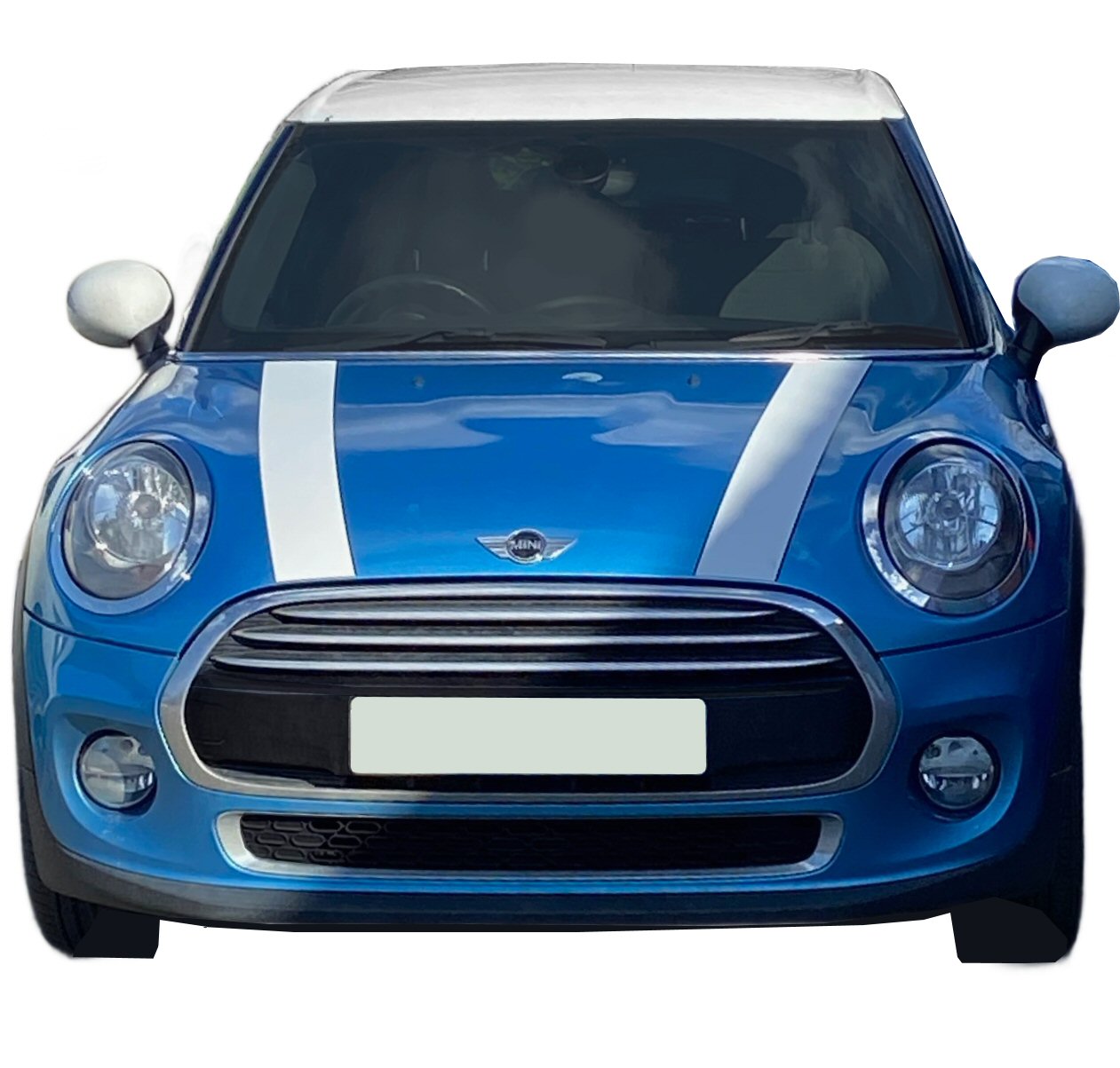 Mini Cooper 2014-2024 F55, F56, F57 Self Adhesive Vinyl Bonnet Stripes in a Range of Colours