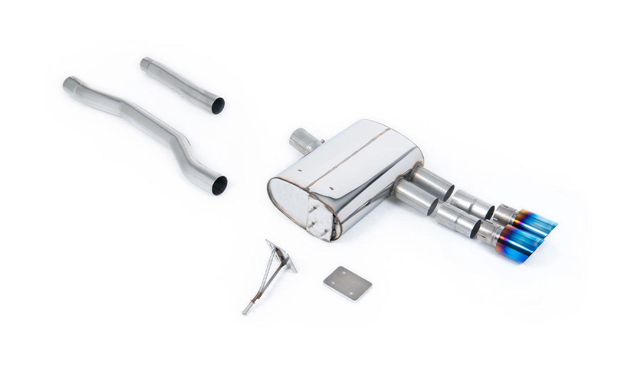 Milltek GPF Back with Burnt Titanium GT-90 Trims - EC Approved SSXM464