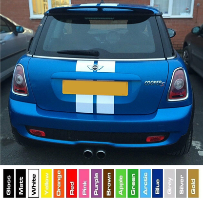 Mini R56 2008-2015 Self Adhesive Vinyl Boot and Rear Wing Stripes in a Range of Colours