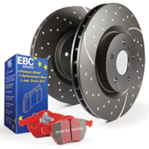EBC Front Redstuff Pads & GD Discs Pack MINI Cabrio Supercharged Works 1st Gen R52 1.6 2005-2007 PD12KF195
