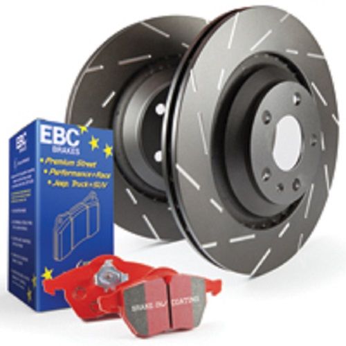EBC Front Redstuff Pads & USR Discs Pack MINI Cabrio Supercharged Works 1st Gen R52 1.6 2005-2007 PD07KF161