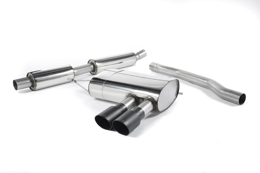 Milltek 2.75" Cat-back Resonated, Cerakote Black Tips - Mini F56 Cooper S Turbo (UK/EU) (14-on) SSXM406
