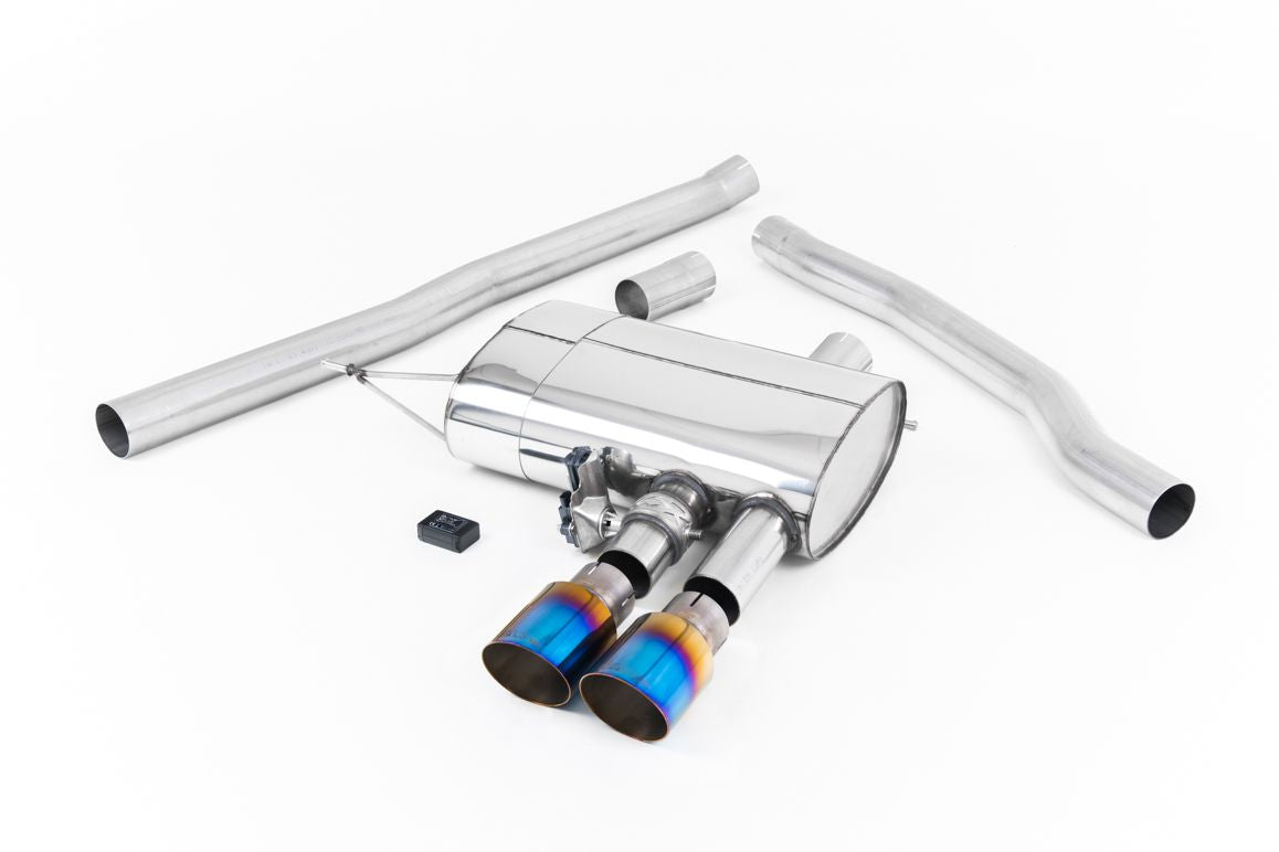 Milltek 2.75" Cat-back ValveSonic Non-res Burnt Titanium Tips - Mini F56 Cooper S Turbo UK/EU 14-on SSXM438
