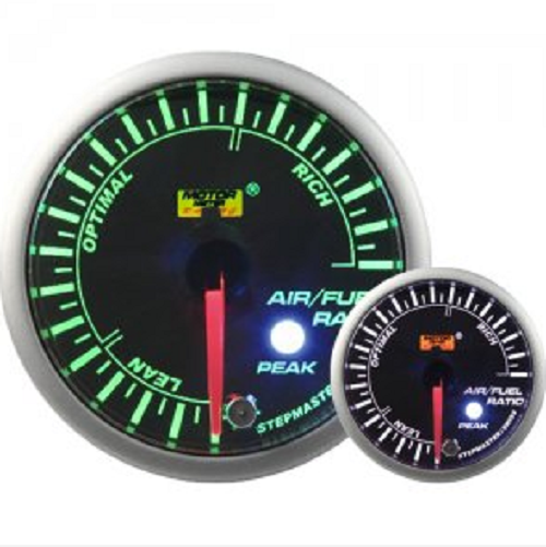 Prosport 52mm Green Stepper Motor (Peak) Air/Fuel Ratio Gauge