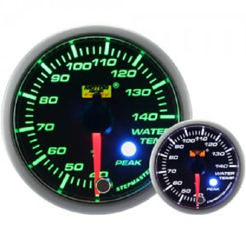 Prosport 52mm Green Stepper Motor (Peak) Water Temperature Gauge
