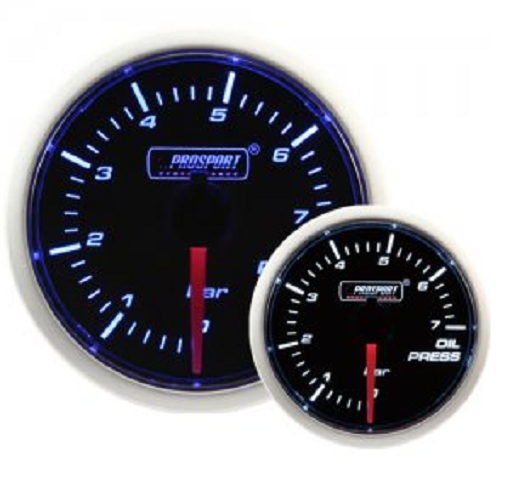 Prosport 52mm Smoked Super Oil Pressure Gauge (BAR)