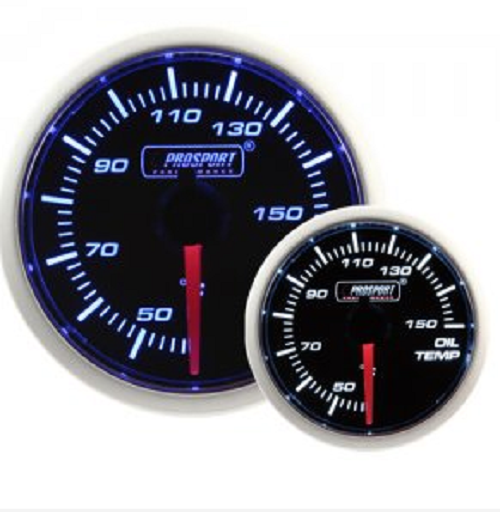 Prosport 52mm Smoked Super Oil Temperature Gauge