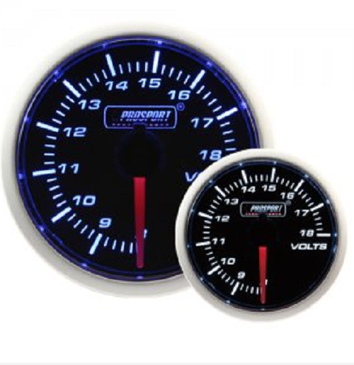 Prosport 52mm Smoked Super Volt Gauge