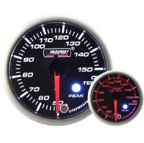 Prosport Smoked Stepper Motor (Peak) Oil Temperature Gauge