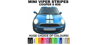 Mini R56 Bonnet Stripes - 8 Piece Self Adhesive Vinyl Kit