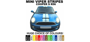 Mini R52 / R53 Cooper S Checkmate Bonnet Stripe/ Sticker Exact Factory Size  and Spec Genuine Hexis Vinyl 