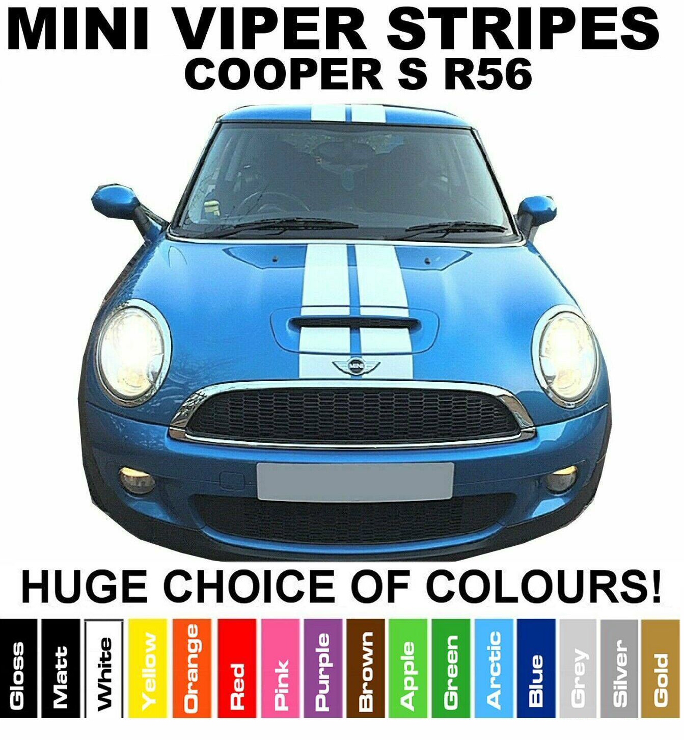 Mini R56 Bonnet Stripes - 8 Piece Self Adhesive Vinyl Kit_1