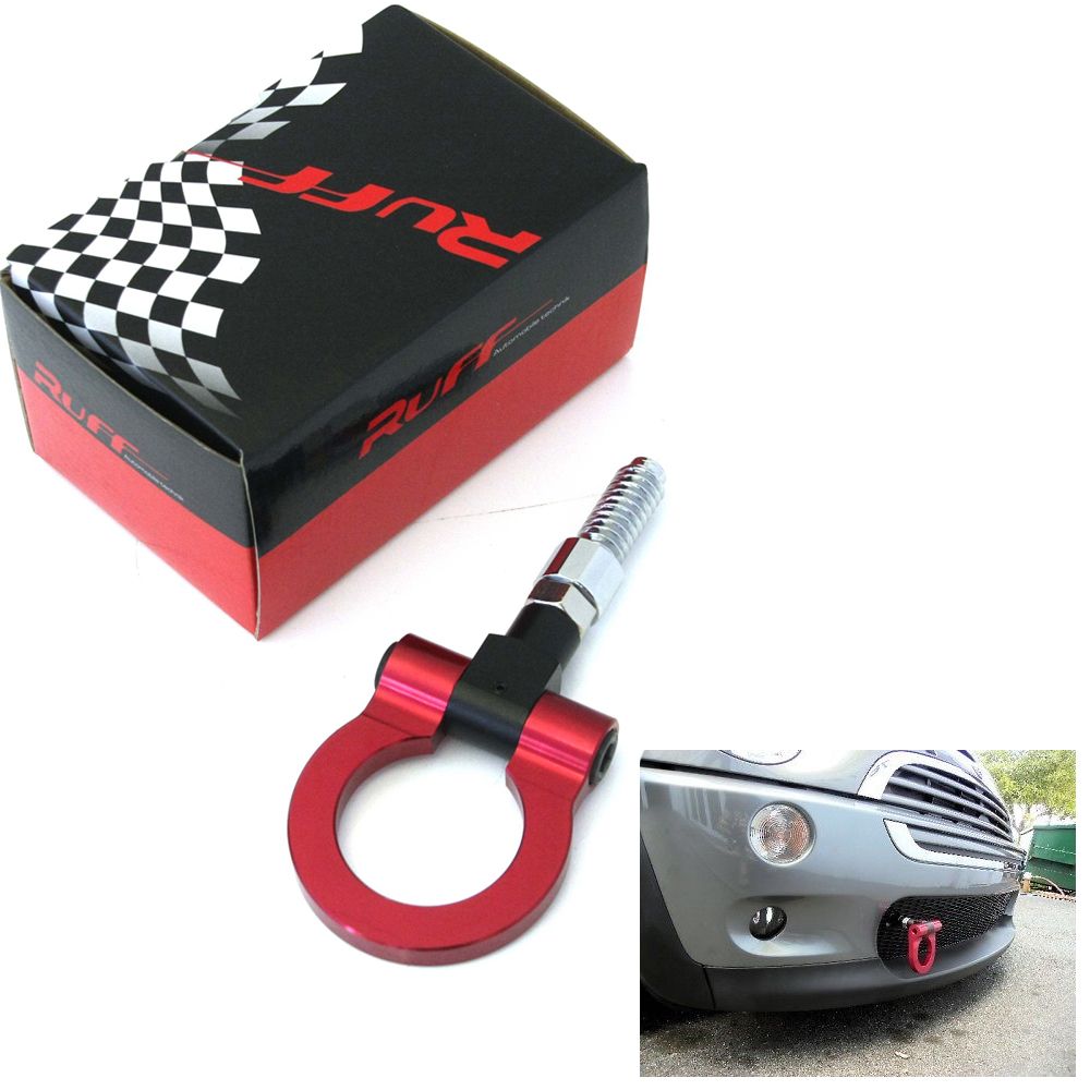 Ruff Racing Front Tow Hook Kit RED - Mini Cooper 02-13_1